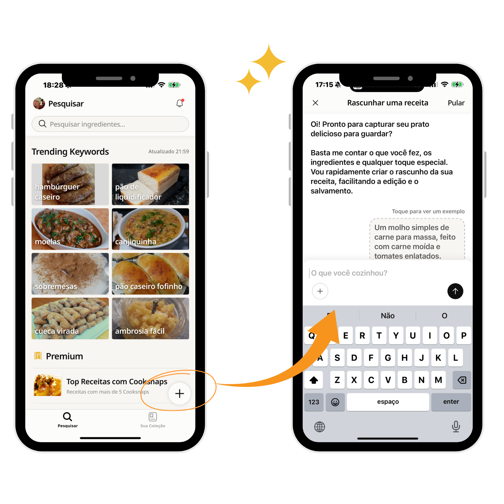✨ Apresentamos o Assistente de Receitas com IA da Cookpad
