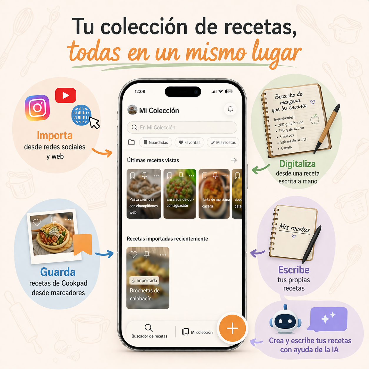 Tu colección definitiva de recetas en un solo lugar