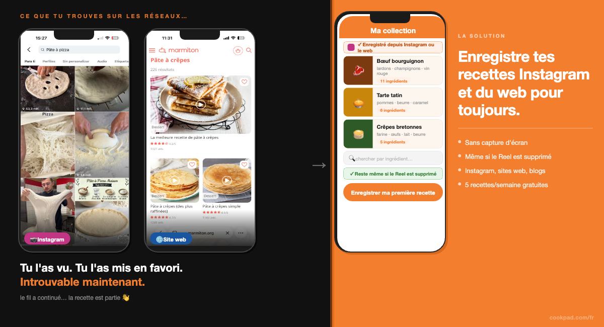 Enregistrer une recette depuis Instagram : comment ne plus jamais en perdre une