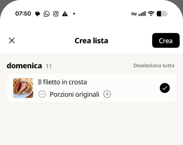 Scegliere le ricette per creare la lista della spesa su Cookpad