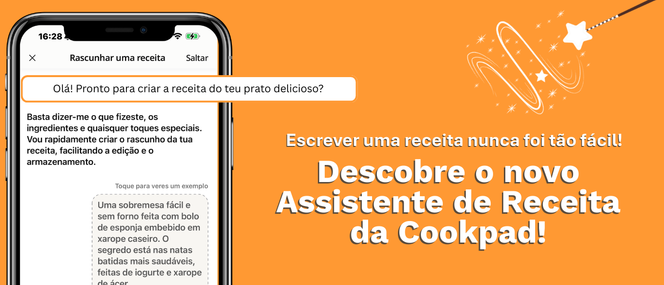 ✨ Apresentamos o Assistente de Receitas com IA da Cookpad