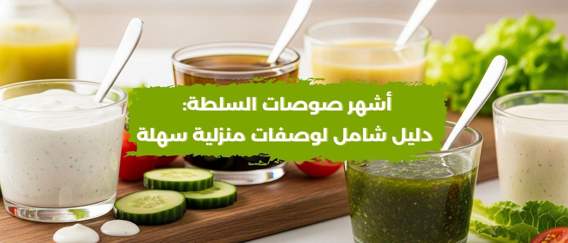 أشهر صوصات السلطة:
 دليل شامل لوصفات منزلية سهلة