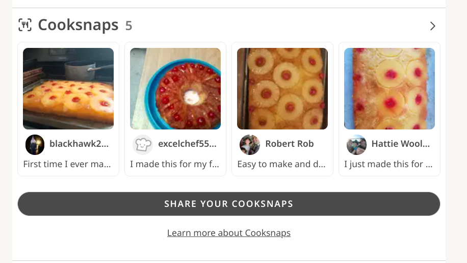 Cooksnaps, Cooksnaps everywhere!