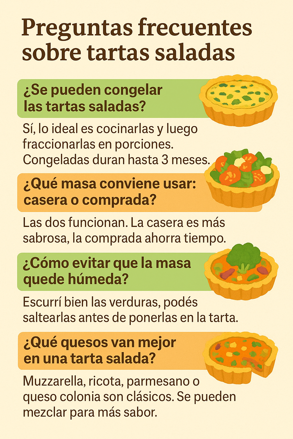 Tartas saladas con verduras: fáciles, ricas y bien caseras