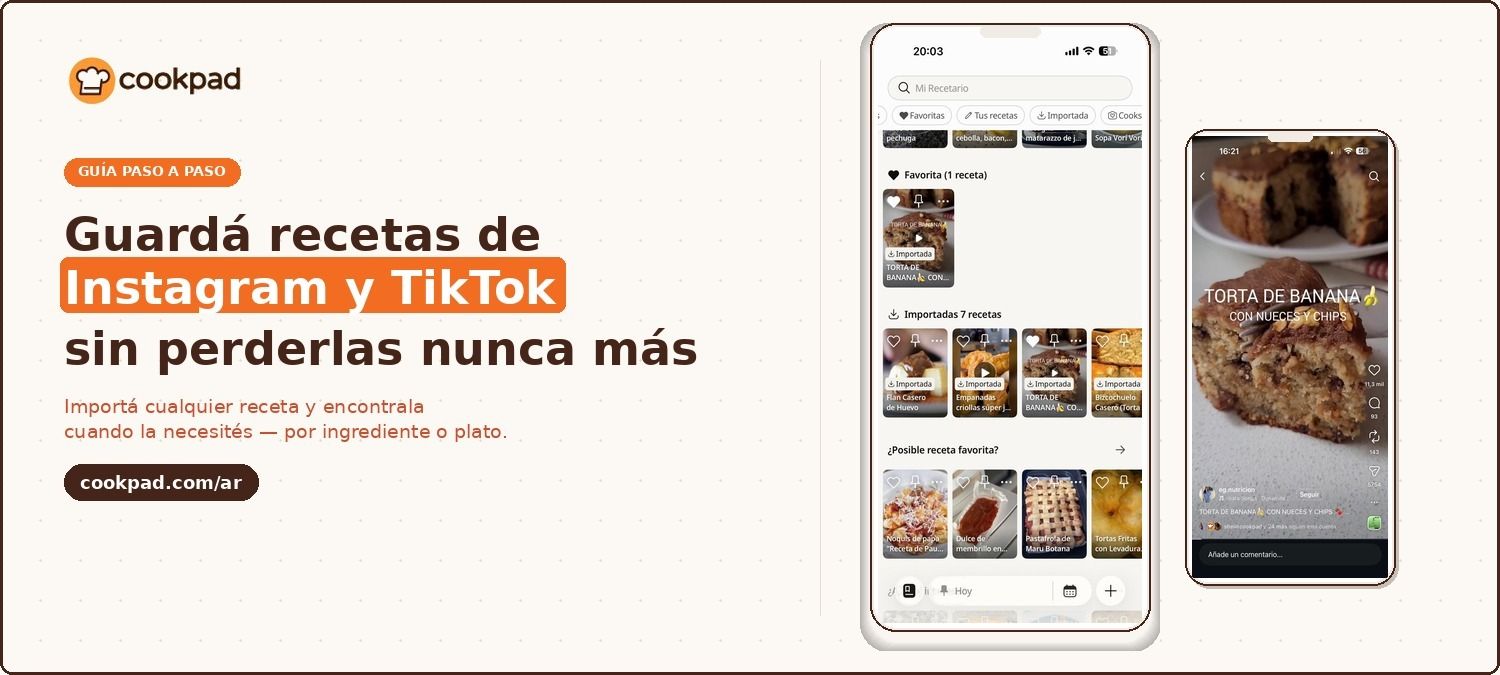 Cómo guardar recetas de Instagram y TikTok en Cookpad Uruguay: guía paso a paso