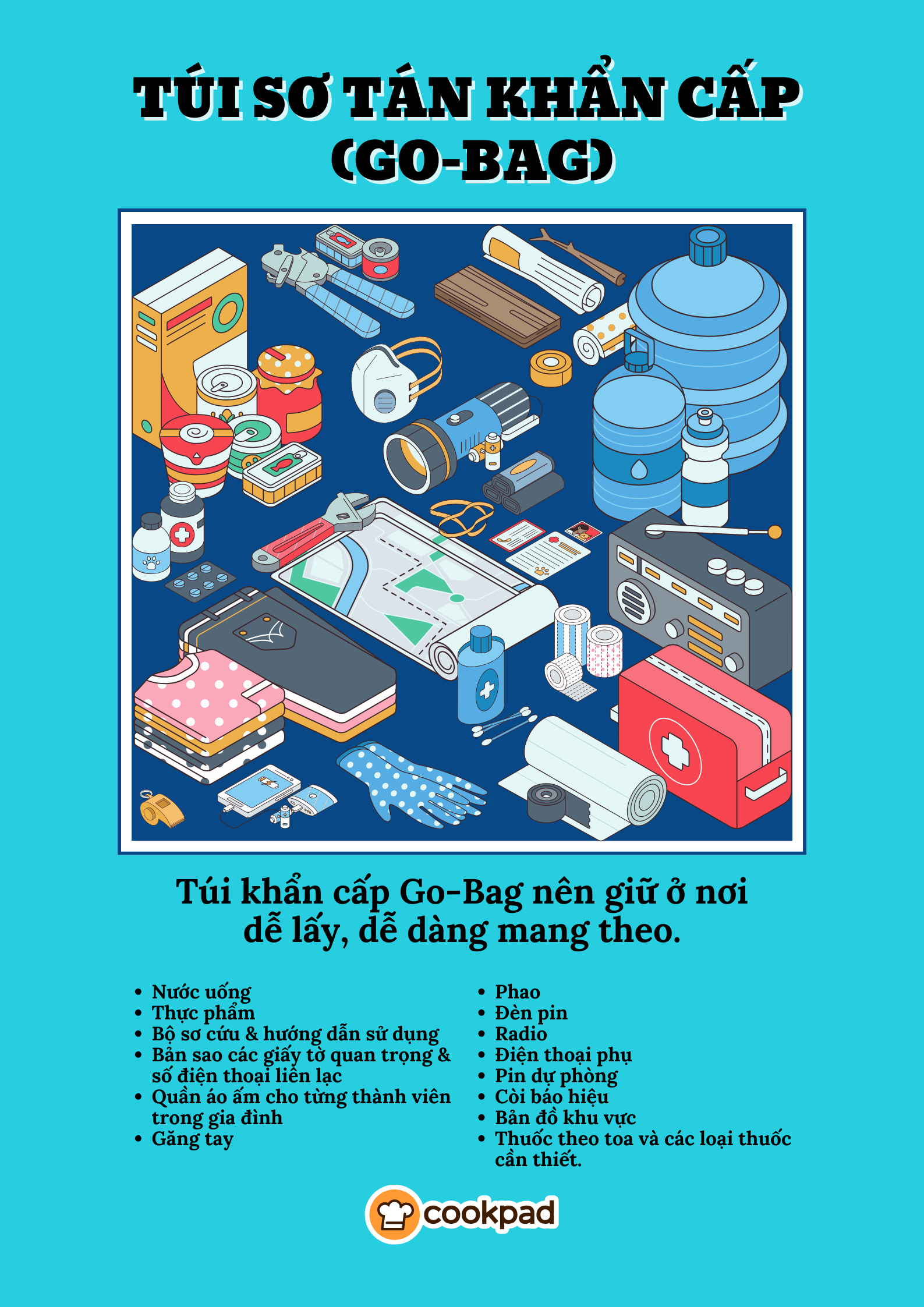 Chuẩn bị túi vật dụng sơ tán khẩn cấp như thế nào?