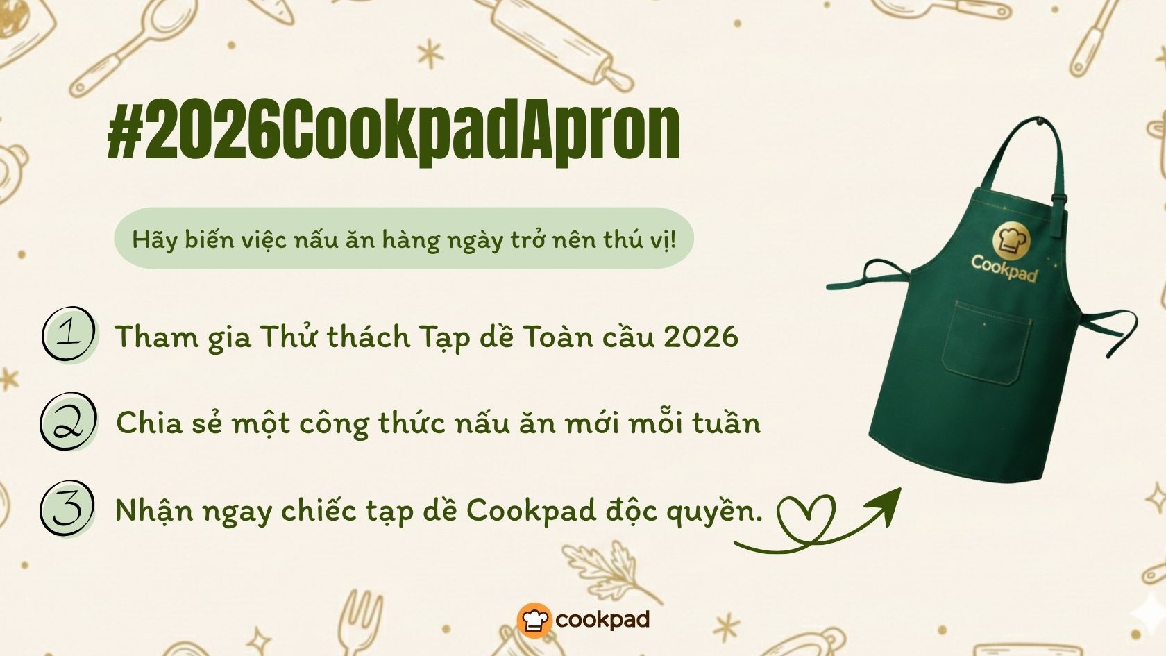 Truyền thống tiếp tục: Thử thách tạp dề Cookpad lần thứ 4